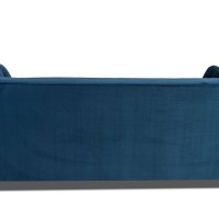 Τριθέσιος Καναπές Chesterfield Queen Βελούδο Μπλε 215×92×92 εκ