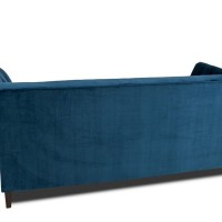 Τριθέσιος Καναπές Chesterfield Queen Βελούδο Μπλε 215×92×92 εκ