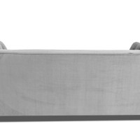 Τριθέσιος Καναπές Chesterfield Queen Βελούδο Ανοιχτό Γκρι 215×92×92 εκ
