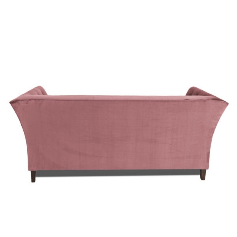 Τριθέσιος Καναπές Chesterfield Queen Βελούδο Σάπιο Μήλο 215×92×92 εκ