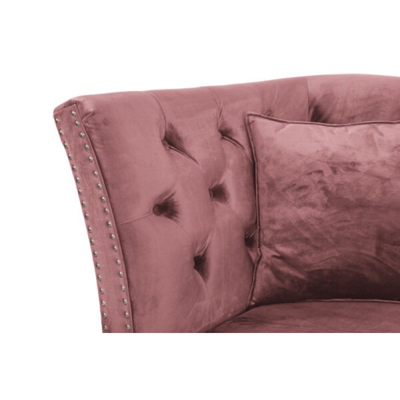 Τριθέσιος Καναπές Chesterfield Queen Βελούδο Σάπιο Μήλο 215×92×92 εκ