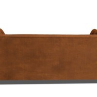 Τριθέσιος Καναπές Chesterfield Queen Ύφασμα Vintage Καφέ Κονιάκ 215×92×92 εκ
