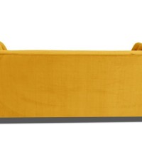 Τριθέσιος Καναπές Chesterfield Queen Βελούδο Κίτρινο 215×92×92 εκ