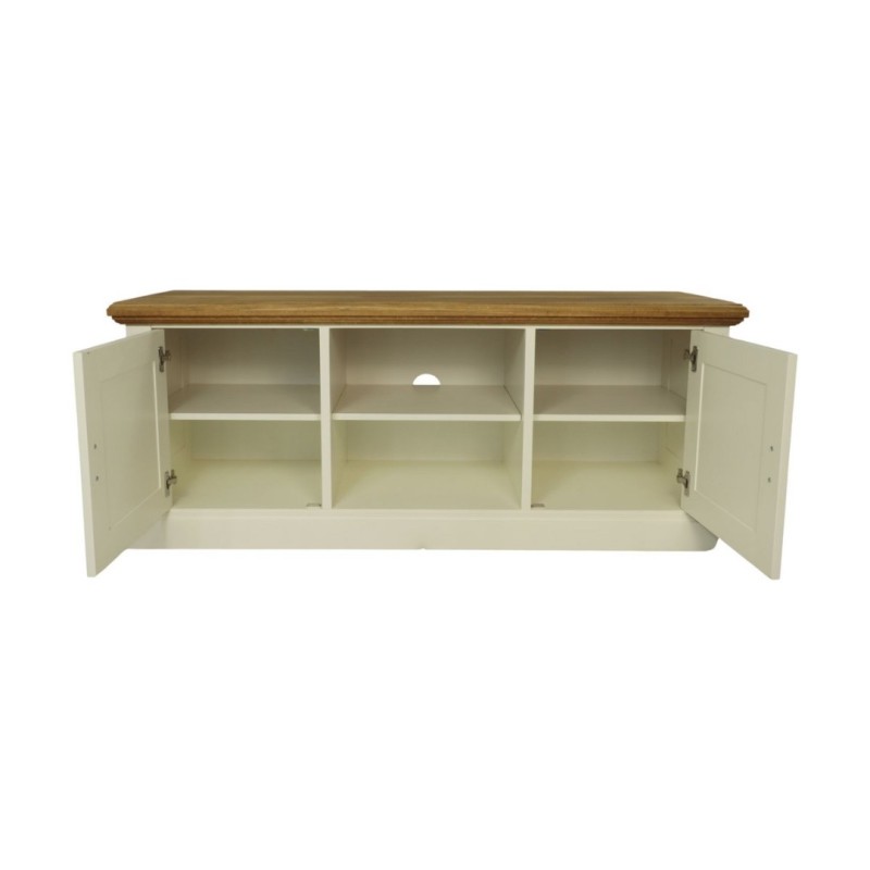 Έπιπλο τηλεόρασης Provence-150x45x62-Λευκό/Φυσικό-Δρυς