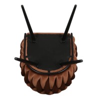 ΣΕΤ 2 ΤΕΜ Βελούδινη Καρέκλα Τραπεζαρίας Wave Copper 54x60x78cm