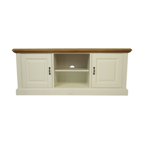 Έπιπλο τηλεόρασης Provence-150x45x62-Λευκό/Φυσικό-Δρυς