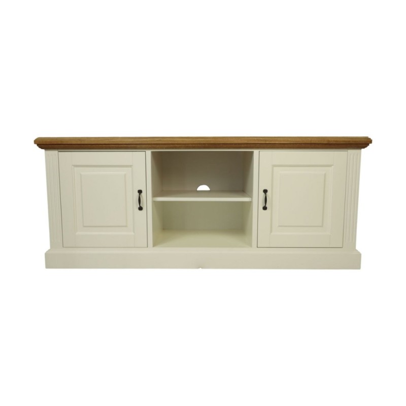Έπιπλο τηλεόρασης Provence-150x45x62-Λευκό/Φυσικό-Δρυς
