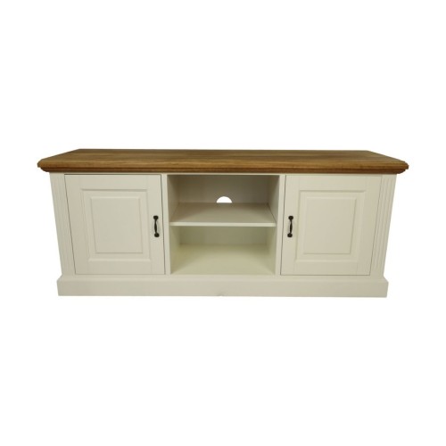 Έπιπλο τηλεόρασης Provence-150x45x62-Λευκό/Φυσικό-Δρυς