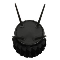 ΣΕΤ 2 ΤΕΜ Βελούδινη Καρέκλα Τραπεζαρίας Moon Black 53x56x70cm