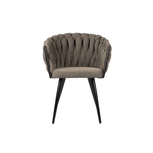 ΣΕΤ 2 ΤΕΜ Καρέκλα Τραπεζαρίας Wave Ύφασμα Taupe 54x60x78cm