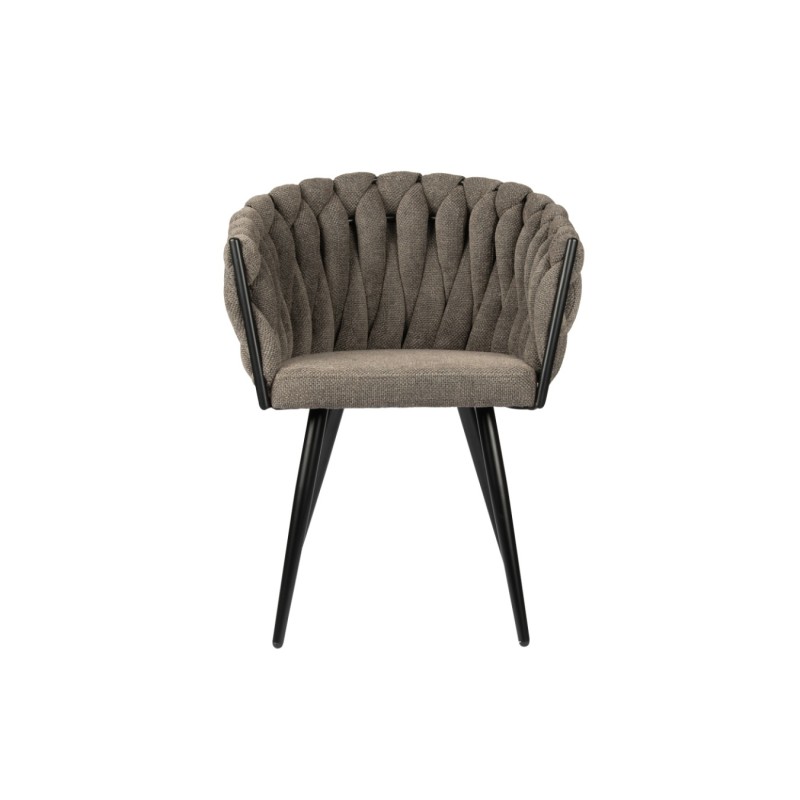 ΣΕΤ 2 ΤΕΜ Καρέκλα Τραπεζαρίας Wave Ύφασμα Taupe 54x60x78cm