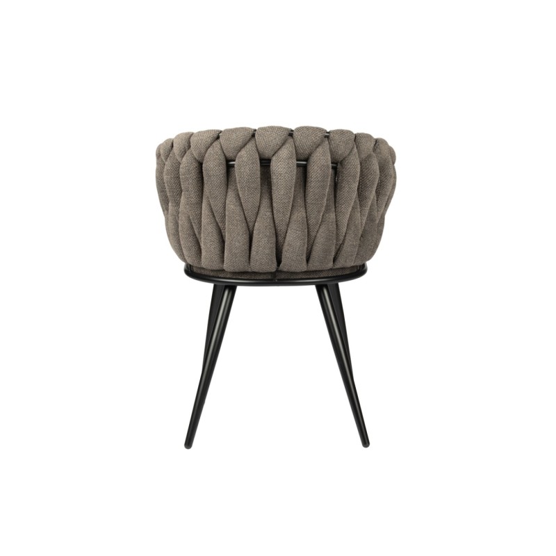 ΣΕΤ 2 ΤΕΜ Καρέκλα Τραπεζαρίας Wave Ύφασμα Taupe 54x60x78cm