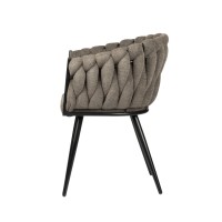 ΣΕΤ 2 ΤΕΜ Καρέκλα Τραπεζαρίας Wave Ύφασμα Taupe 54x60x78cm