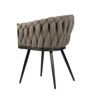ΣΕΤ 2 ΤΕΜ Καρέκλα Τραπεζαρίας Wave Ύφασμα Taupe 54x60x78cm