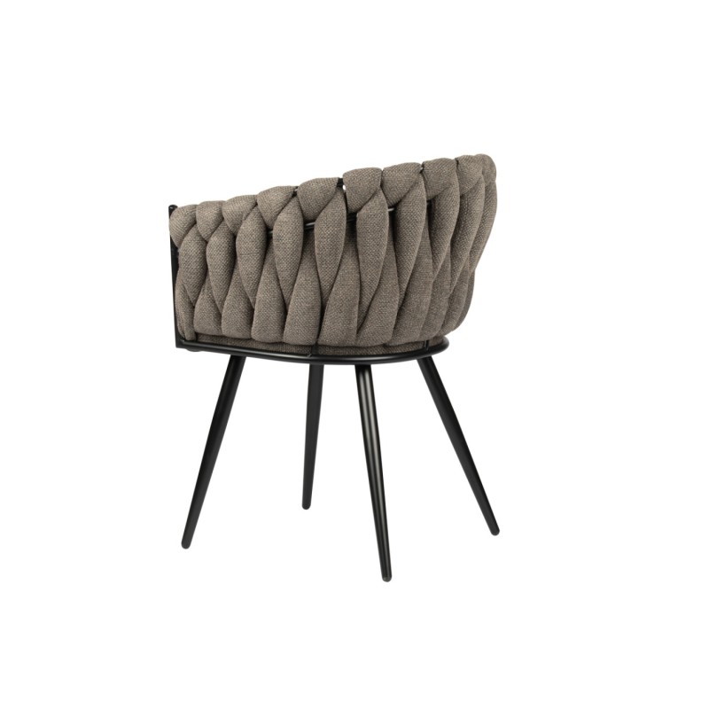 ΣΕΤ 2 ΤΕΜ Καρέκλα Τραπεζαρίας Wave Ύφασμα Taupe 54x60x78cm