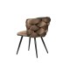 Βελούδινη Καρέκλα Τραπεζαρίας Rock Bronze 60x60x77cm