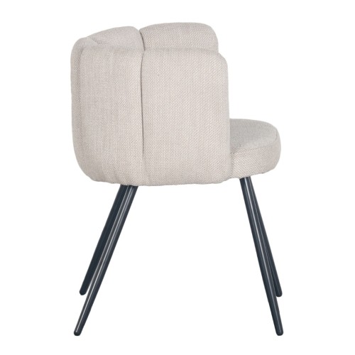 ΣΕΤ 2 ΤΕΜ Καρέκλα Τραπεζαρίας High Five Ύφασμα Σενίλ Beige 53x60x75cm