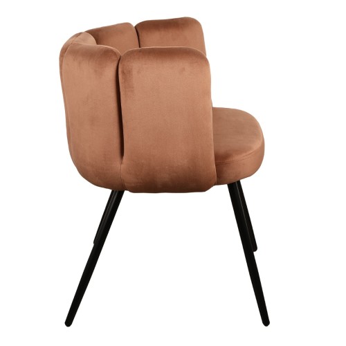 ΣΕΤ 2 ΤΕΜ Καρέκλα Τραπεζαρίας High Five Βελούδο Copper 53x60x75cm