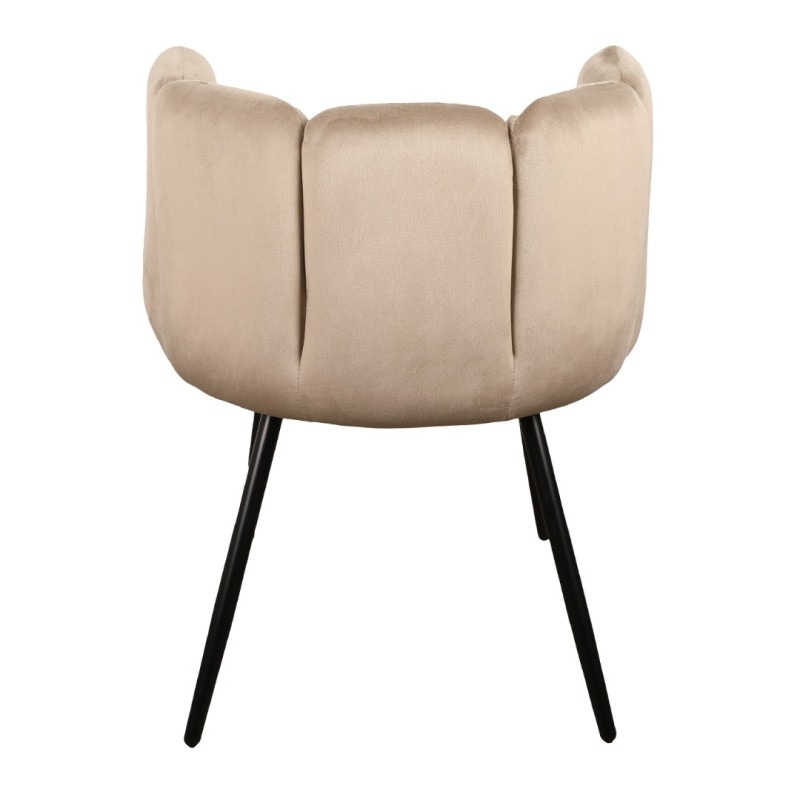 ΣΕΤ 2 ΤΕΜ Καρέκλα Τραπεζαρίας High Five Ύφασμα Σενίλ Beige 53x60x75cm