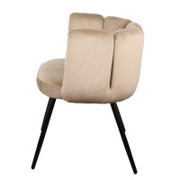 ΣΕΤ 2 ΤΕΜ Καρέκλα Τραπεζαρίας High Five Ύφασμα Σενίλ Beige 53x60x75cm