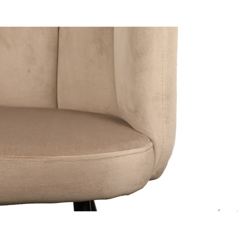 ΣΕΤ 2 ΤΕΜ Καρέκλα Τραπεζαρίας High Five Ύφασμα Σενίλ Beige 53x60x75cm