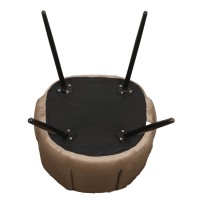 ΣΕΤ 2 ΤΕΜ Καρέκλα Τραπεζαρίας High Five Ύφασμα Σενίλ Beige 53x60x75cm
