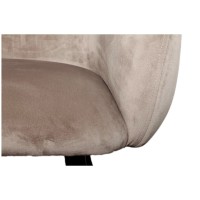 Βελούδινη Καρέκλα Τραπεζαρίας Bubble Sand White 64x64x81cm