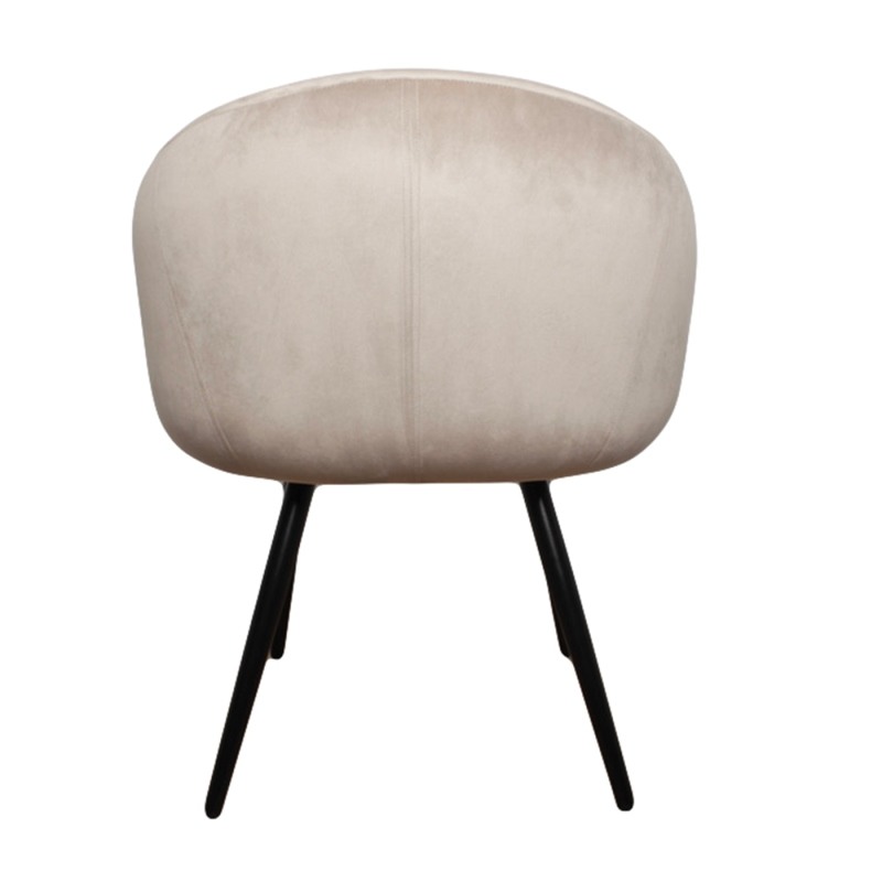 Βελούδινη Καρέκλα Τραπεζαρίας Bubble Sand White 64x64x81cm