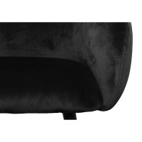 Βελούδινη Καρέκλα Τραπεζαρίας Bubble Black 64x64x81cm