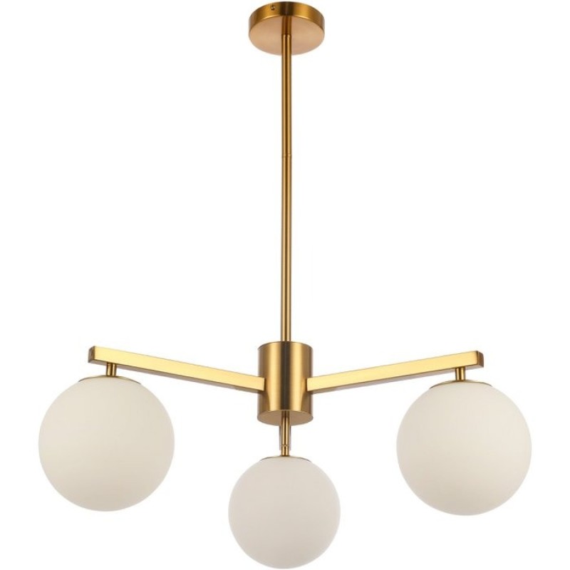 Φωτιστικό Stella White Gold 3φωτο 72x72x75Y
