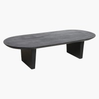 Τραπέζι σαλονιού Bullnose σε μαυρο χρώμα 140x60x35cm