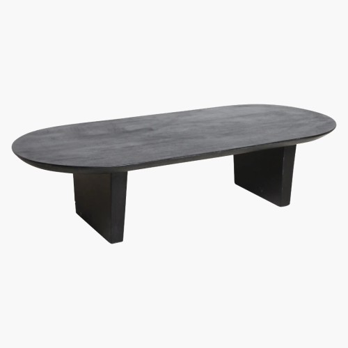 Τραπέζι σαλονιού Bullnose σε μαυρο χρώμα 140x60x35cm