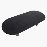 Τραπέζι σαλονιού Bullnose σε μαυρο χρώμα 140x60x35cm