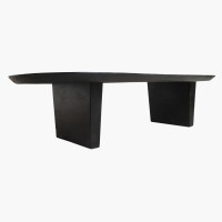 Τραπέζι σαλονιού Bullnose σε μαυρο χρώμα 140x60x35cm