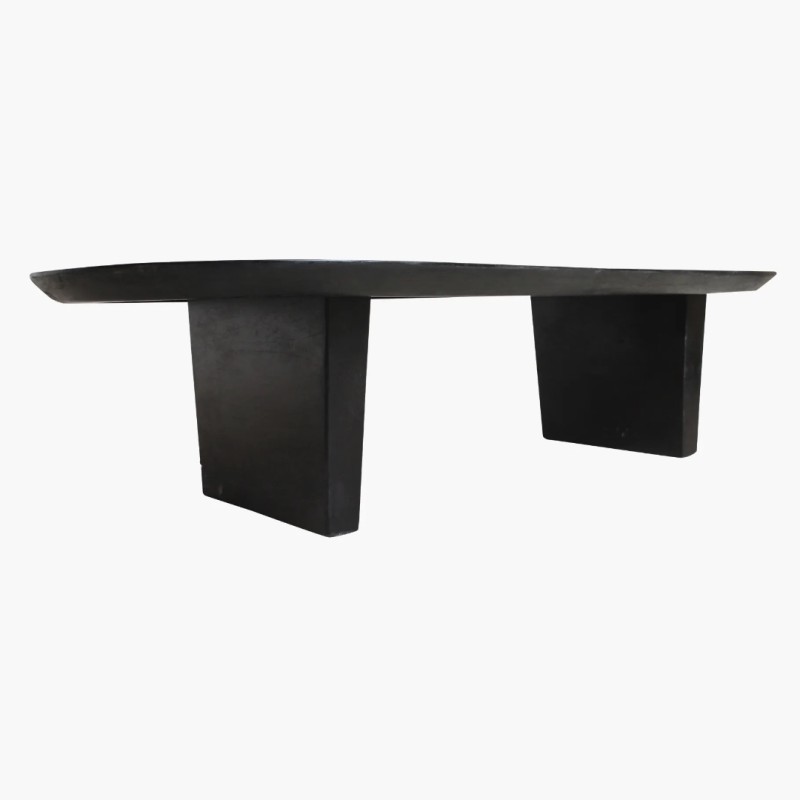 Τραπέζι σαλονιού Bullnose σε μαυρο χρώμα 140x60x35cm