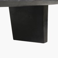 Τραπέζι σαλονιού Bullnose σε μαυρο χρώμα 140x60x35cm