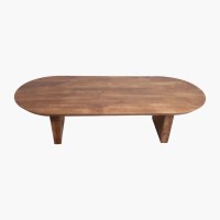 Τραπέζι σαλονιού Bullnose σε καφέ απόχρωση 140x60x35cm