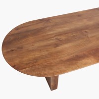 Τραπέζι σαλονιού Bullnose σε καφέ απόχρωση 140x60x35cm
