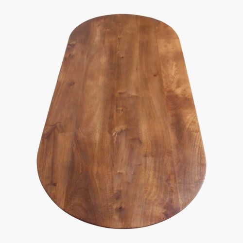Τραπέζι σαλονιού Bullnose σε καφέ απόχρωση 140x60x35cm