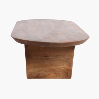 Τραπέζι σαλονιού Bullnose σε καφέ απόχρωση 140x60x35cm