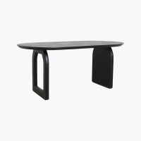 Τραπεζαρία Bullnose σε μαυρο χρωμα 200x90x76cm