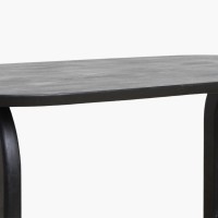 Τραπεζαρία Bullnose σε μαυρο χρωμα 200x90x76cm