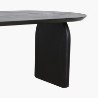 Τραπεζαρία Bullnose σε μαυρο χρωμα 200x90x76cm