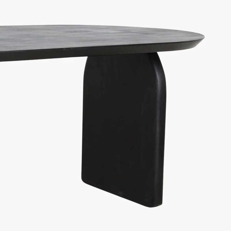 Τραπεζαρία Bullnose σε μαυρο χρωμα 200x90x76cm