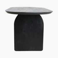 Τραπεζαρία Bullnose σε μαυρο χρωμα 200x90x76cm