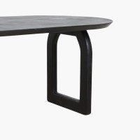 Τραπεζαρία Bullnose σε μαυρο χρωμα 200x90x76cm