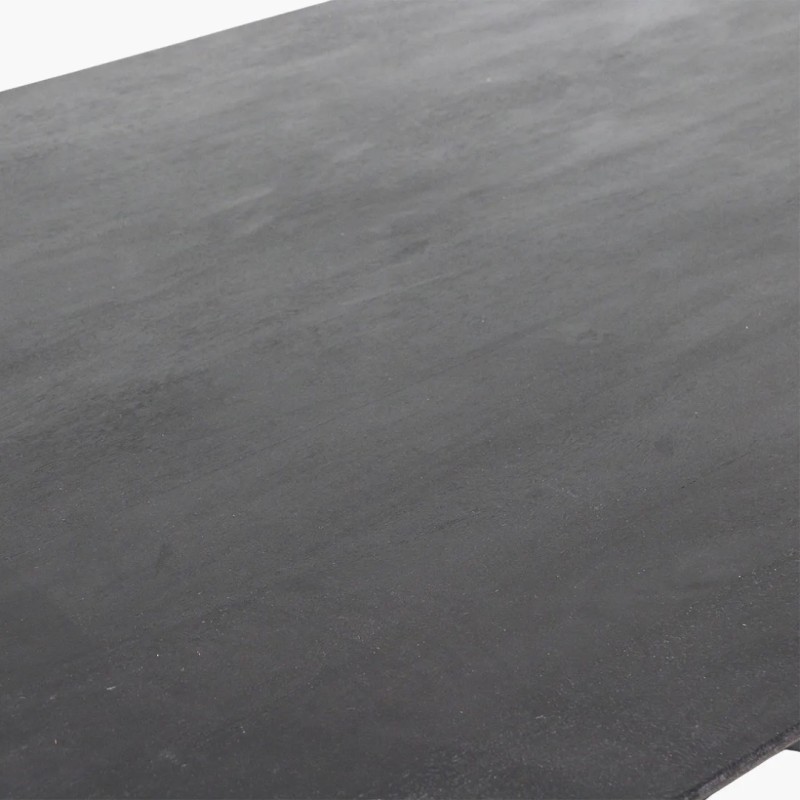 Τραπεζαρία Bullnose σε μαυρο χρωμα 200x90x76cm