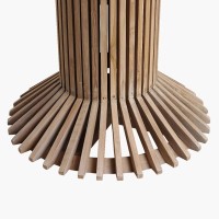 Τραπέζι Eiffel teak Φ120 σε φυσική απόχρωση 120x120x76cm