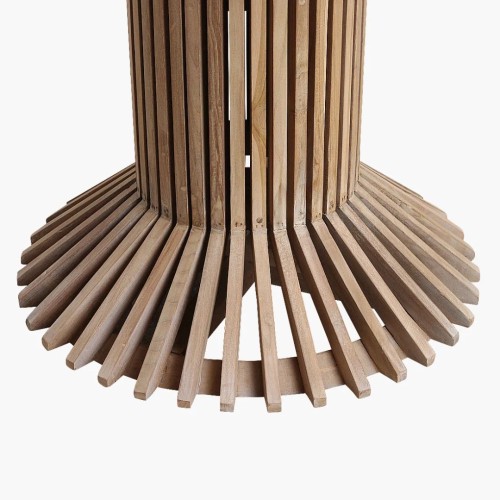 Τραπέζι Eiffel teak Φ120 σε φυσική απόχρωση 120x120x76cm