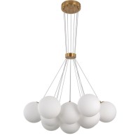 Jenna White Gold Πολυέλαιος 65x65x90cm